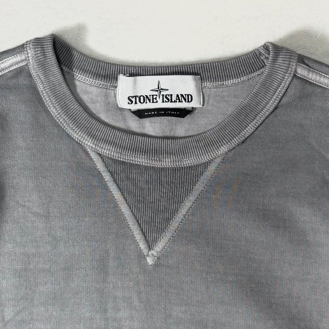 ストーンアイランド クルーネック ライトスウェット グレー S