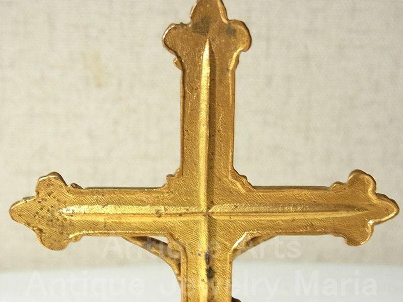 c1588 アール・ヌーヴォー アメリカ アンティーク 自立クロス 16.5cm