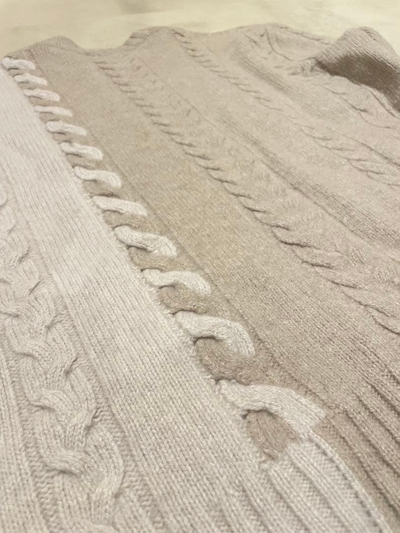 メゾンキツネ　ケーブルニットセーター ベージュ