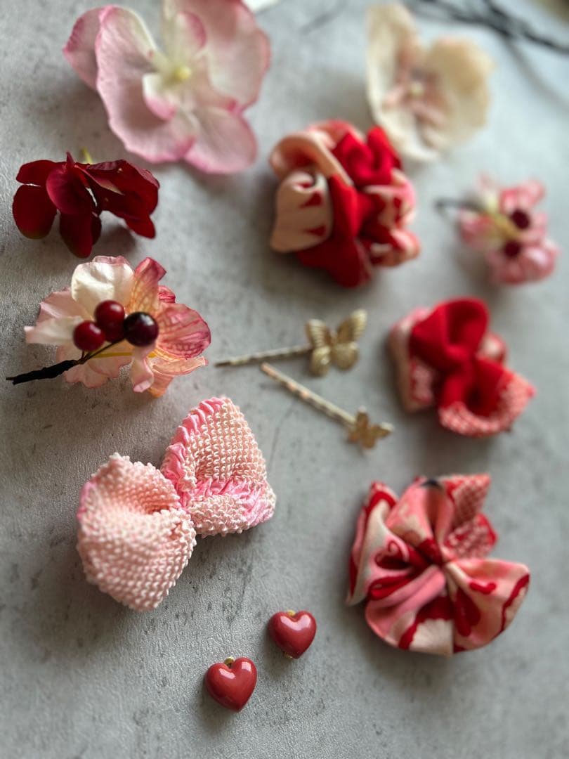 k*9様 七五三　七五三髪飾り　ヘッドドレス　着物髪飾り　リメイク髪飾り　054