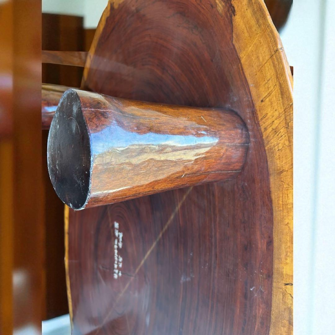 花梨✨一枚板テーブル 高級無垢材 ローテーブル 座卓 和モダン 天然木 鏡面仕上