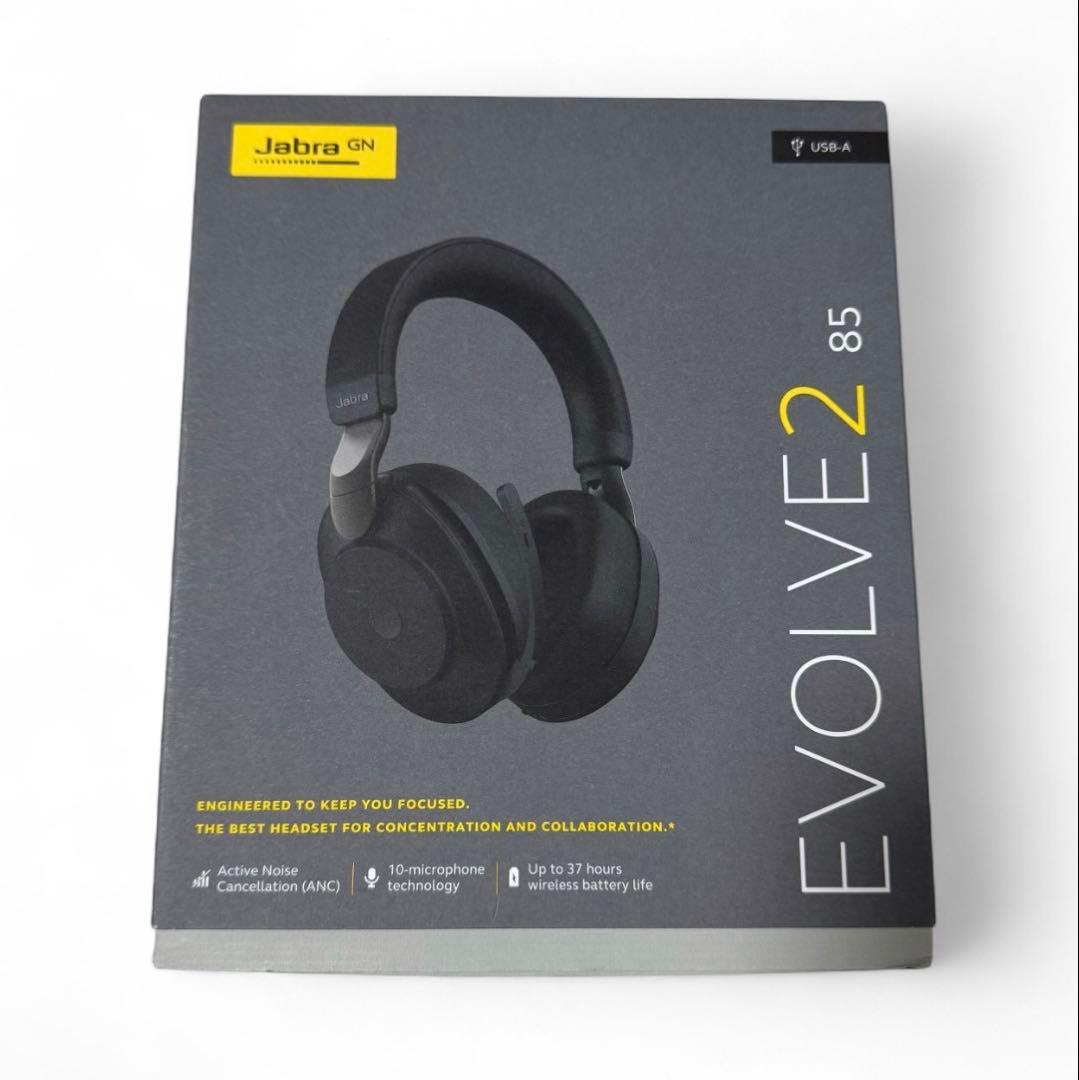 Jabra Evolve2 85 UC USB-A 純正新品イヤパッド交換済