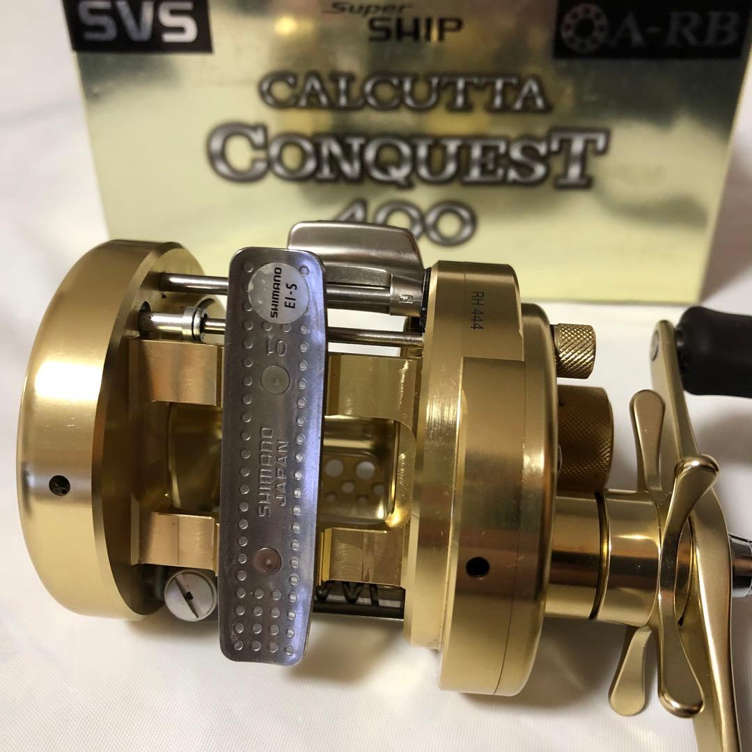 美品　SHIMANO シマノ　カルカッタコンクエスト400 RH444 リール