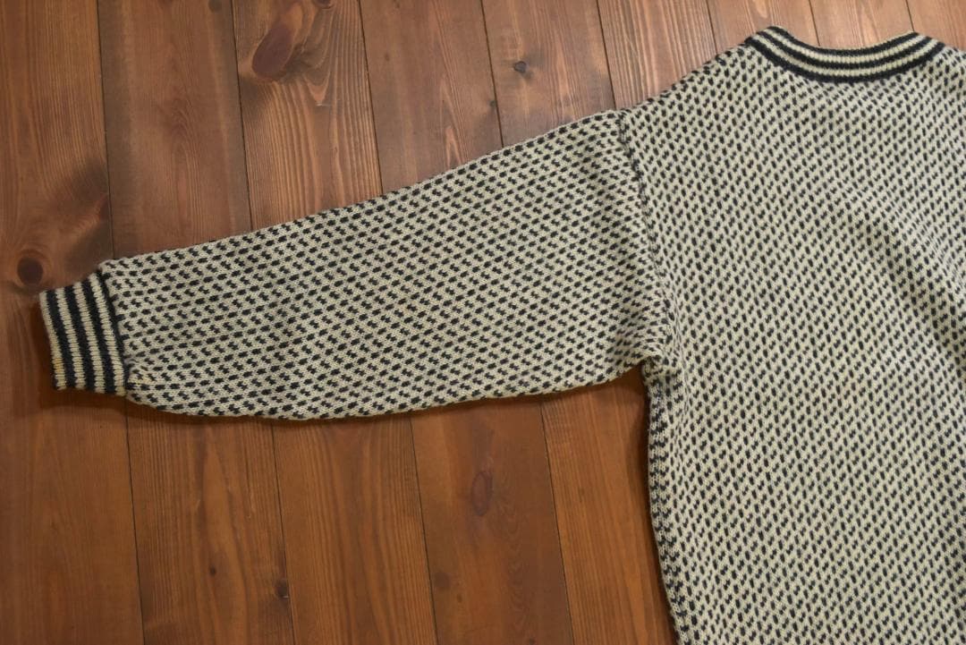 L.L.Bean ノルウェー製バーズアイニットセーター ホワイト