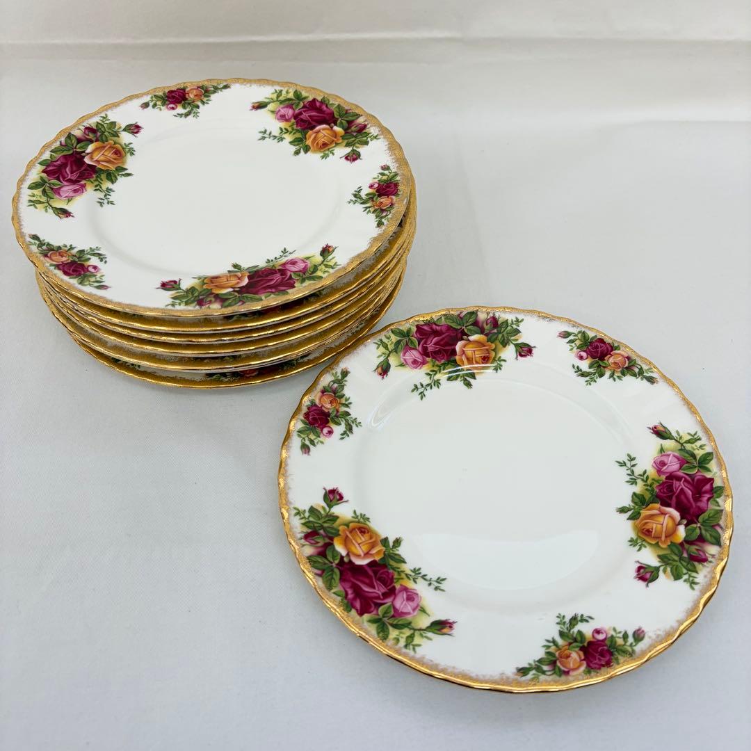 【1128M6】ロイヤルアルバートオールドカントリーローズ プレート10枚