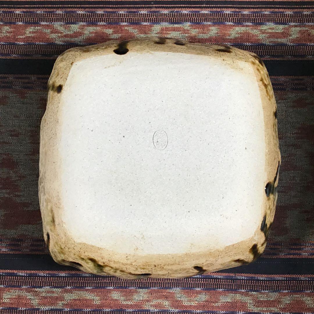 『スタうー特価』　たち吉×美濃織部焼　秀峰窯三代目　中垣連次　『織部彫波紋』大鉢