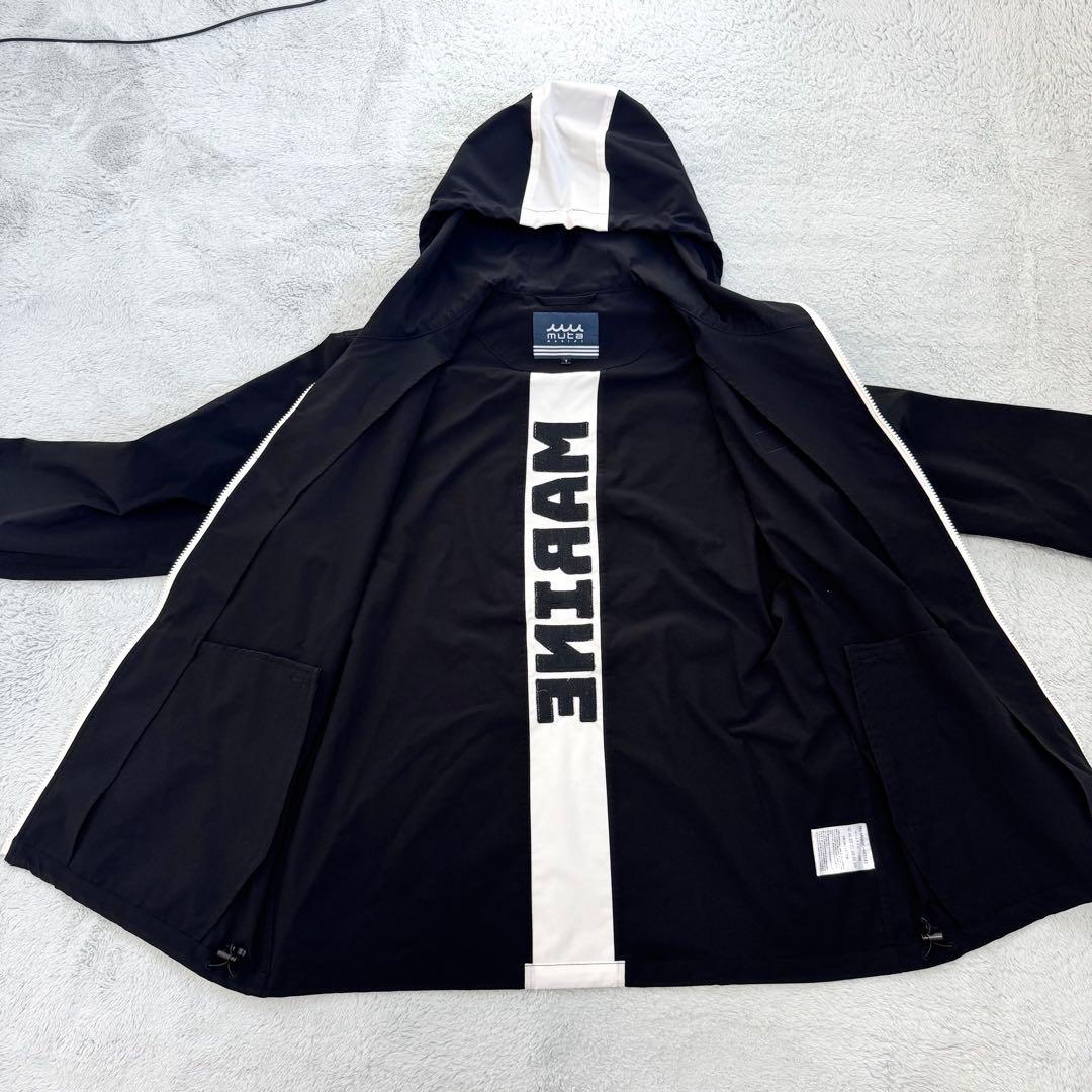 muta MARINE MOVEFIT ストレッチ ダブルジップ パーカー 黒