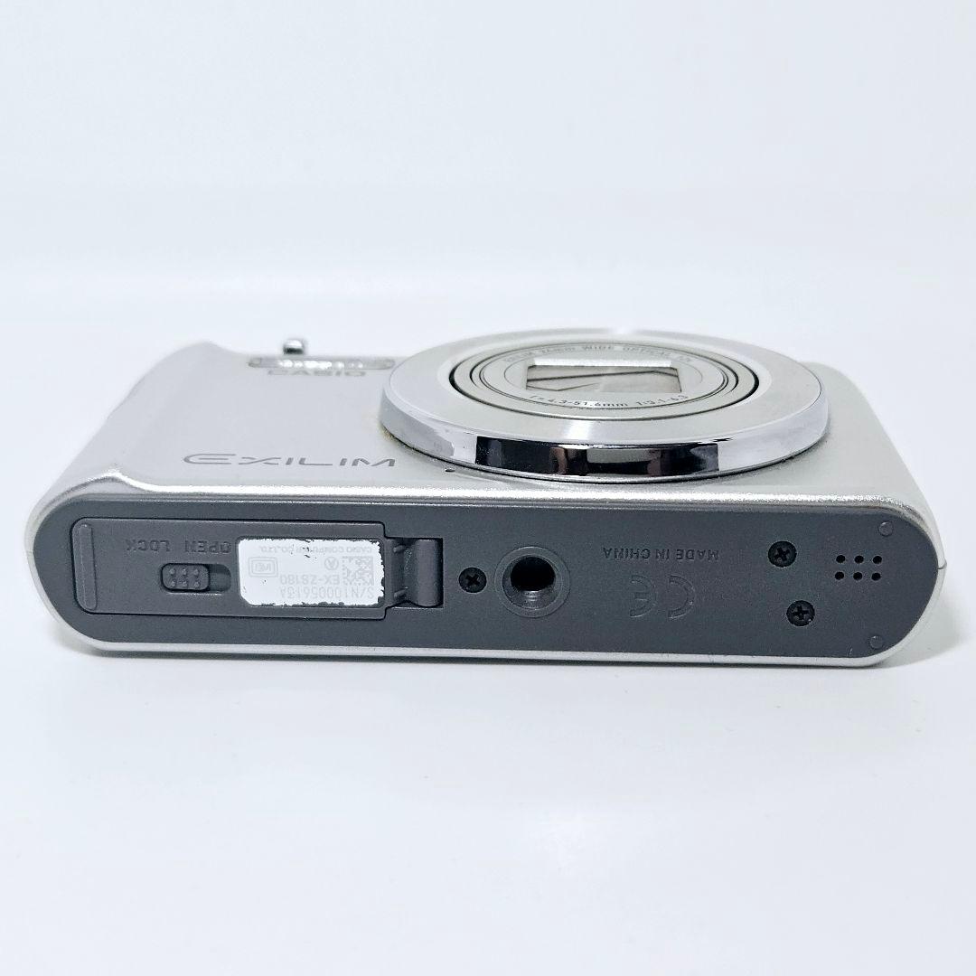新品バッテリー 準美品 動作品 EXILIM EX-ZS180 シルバー カメラ