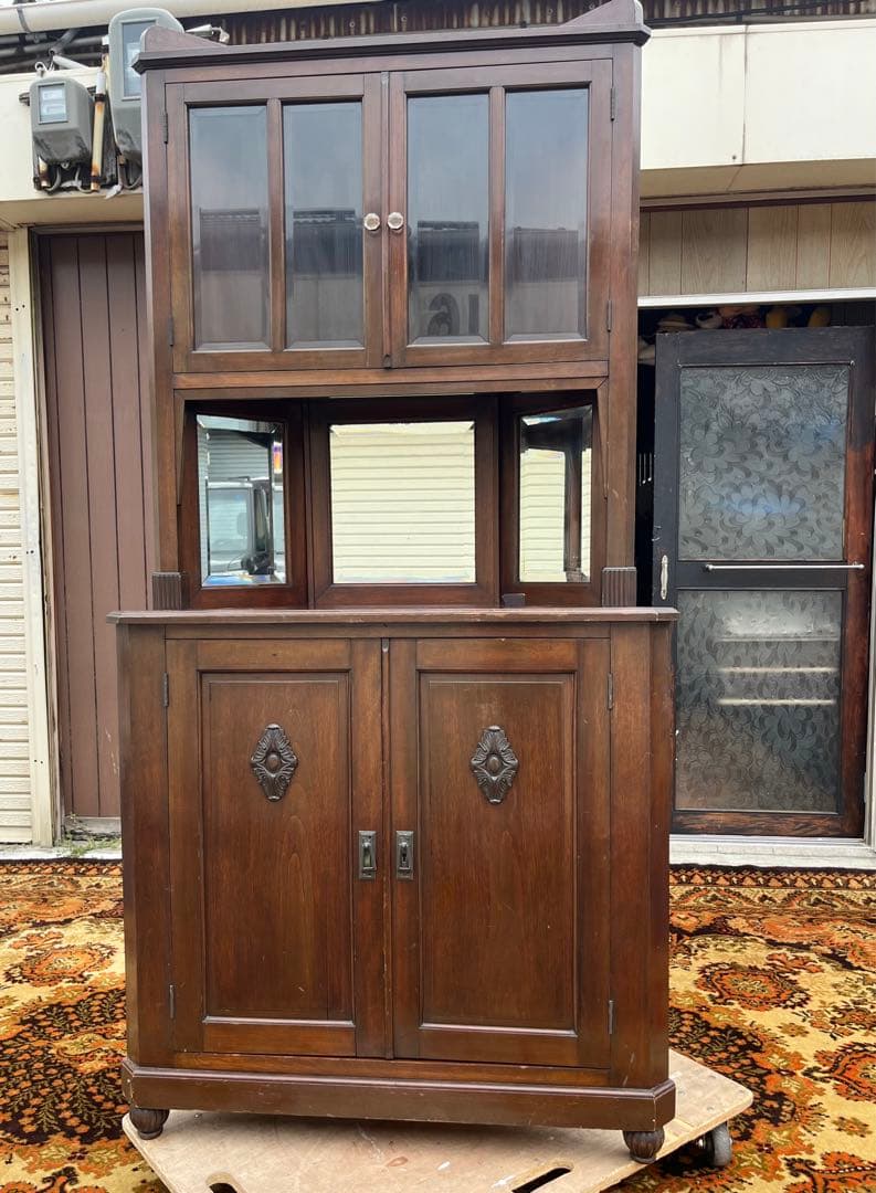 コーナーラック キャビネット アンティーク インテリア ビンテージ 昭和レトロ