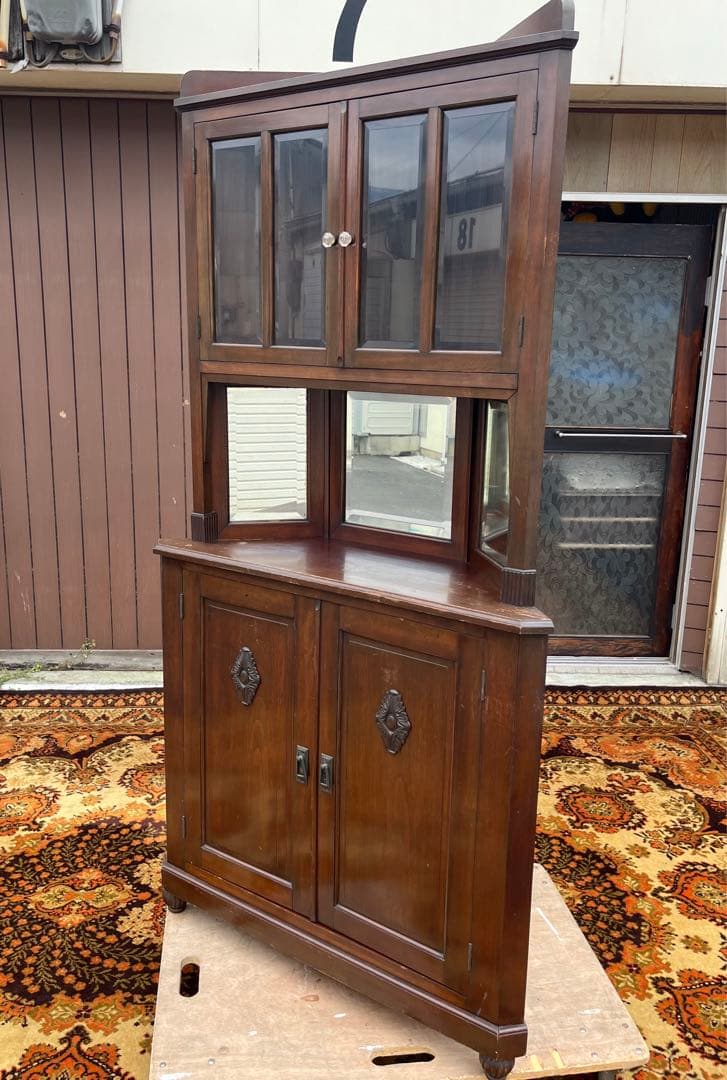 コーナーラック キャビネット アンティーク インテリア ビンテージ 昭和レトロ