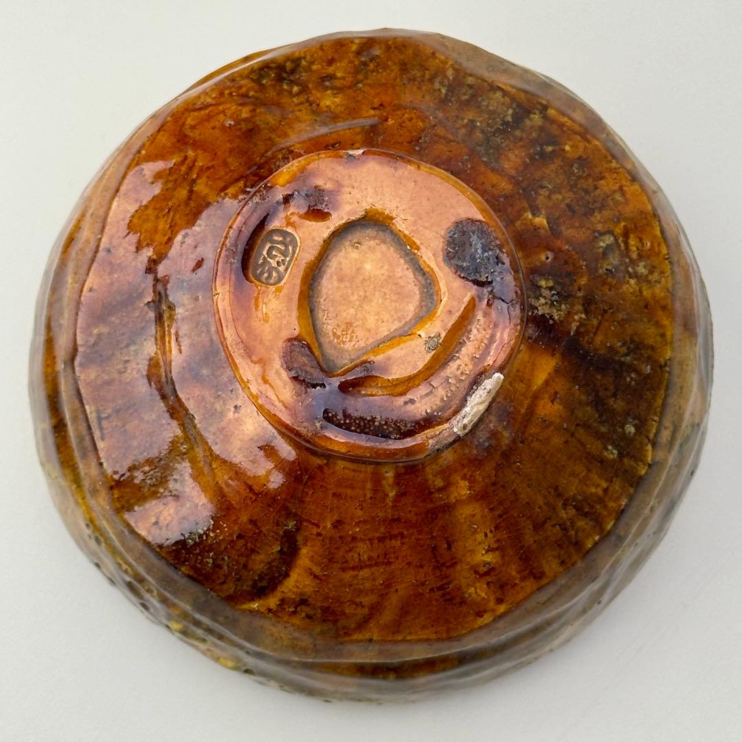 江戸時代 嵯峨焼 楽茶碗 嵐山 茶道具 共箱 骨董品　アンティーク