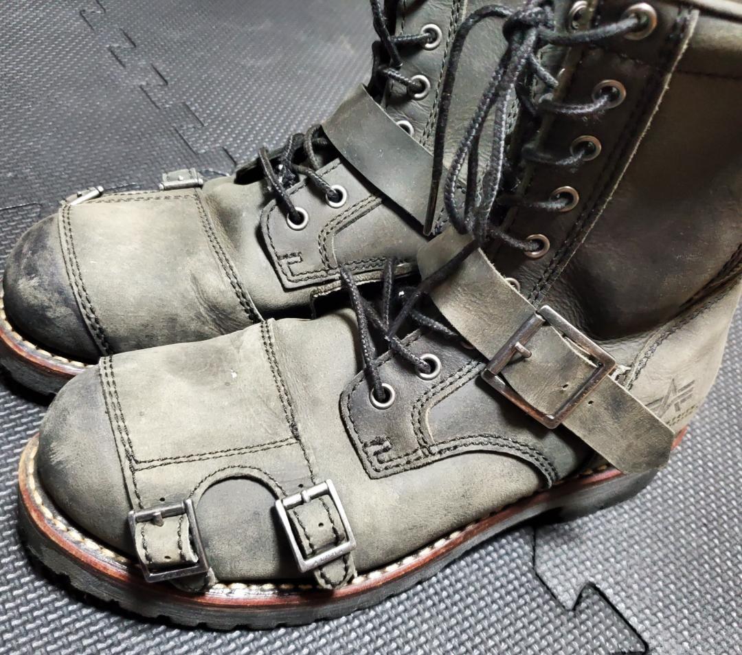ALPHA INDUSTRIES 9 Hole BikerBoots ミリタリー
