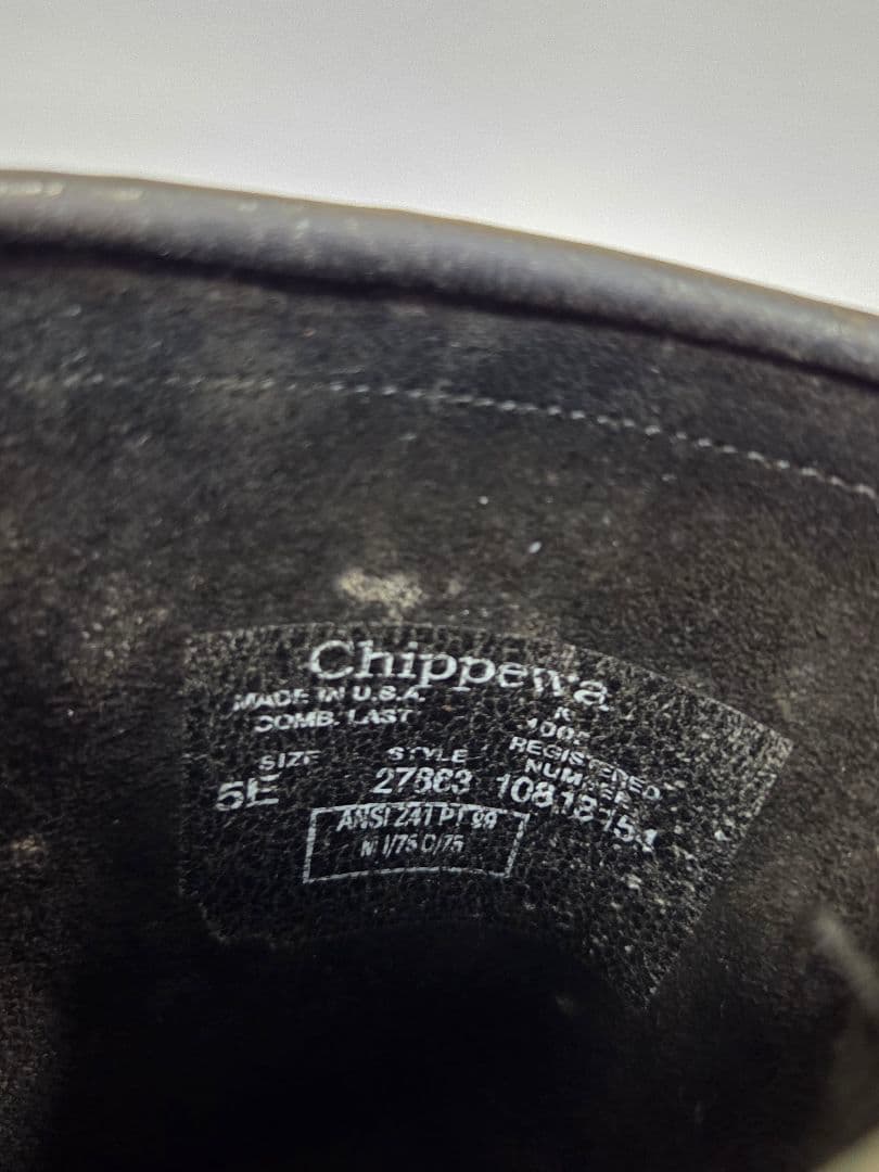 CHIPPEWA　チペワ　エンジニアブーツ　ブラック27863　USサイズ 5E