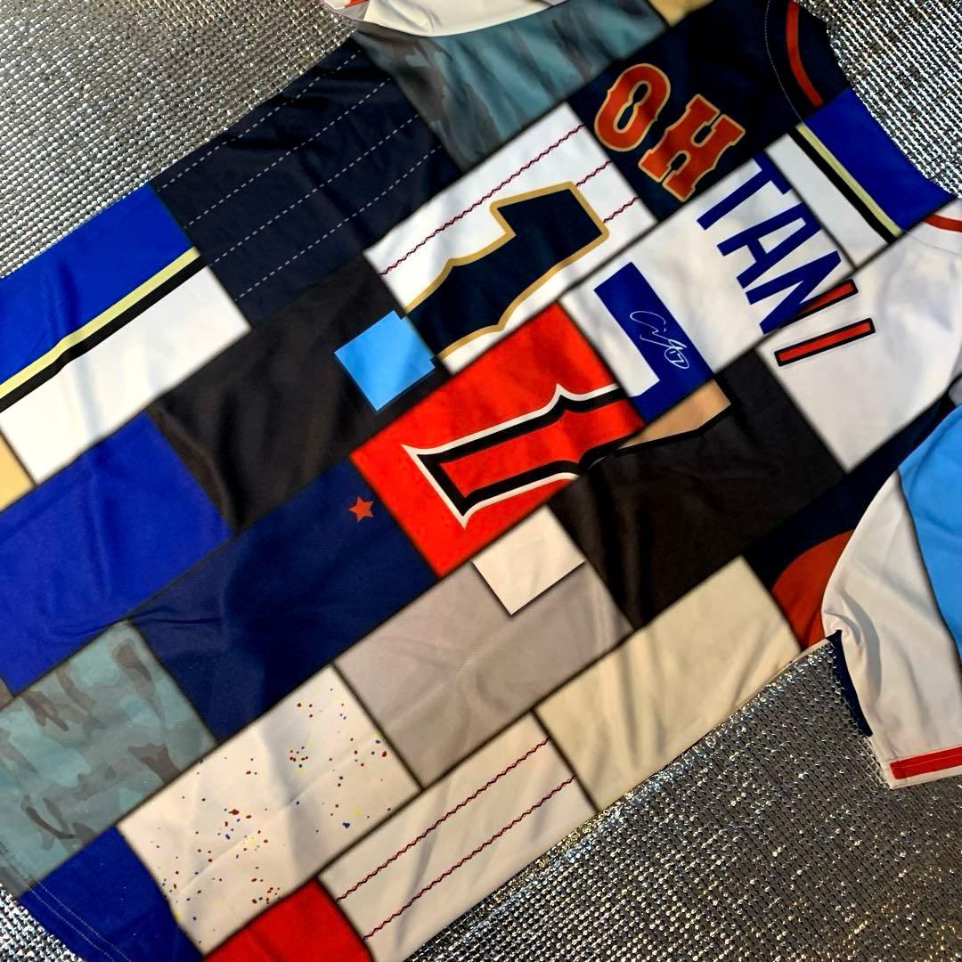 大谷翔平　プリントサイン付き歴代ミックスユニフォーム　50/50CLUB　非売品