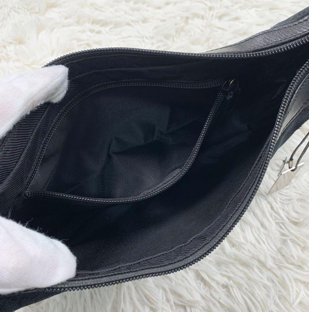 【美品】GUCCI ショルダーバッグ GGキャンバス ブラック