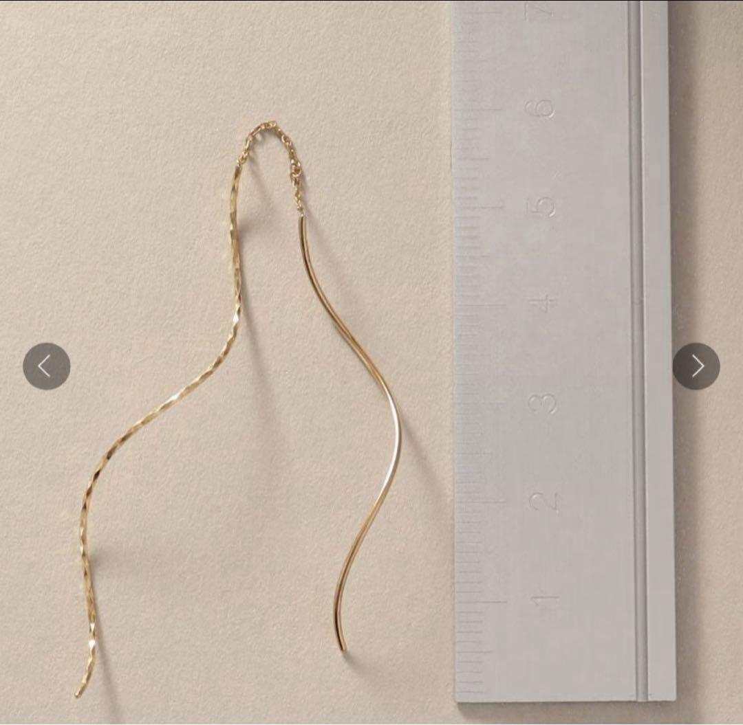 ココシュニックポリッシュミラーカットチェーンピアス片耳¥81400ヒロタカete