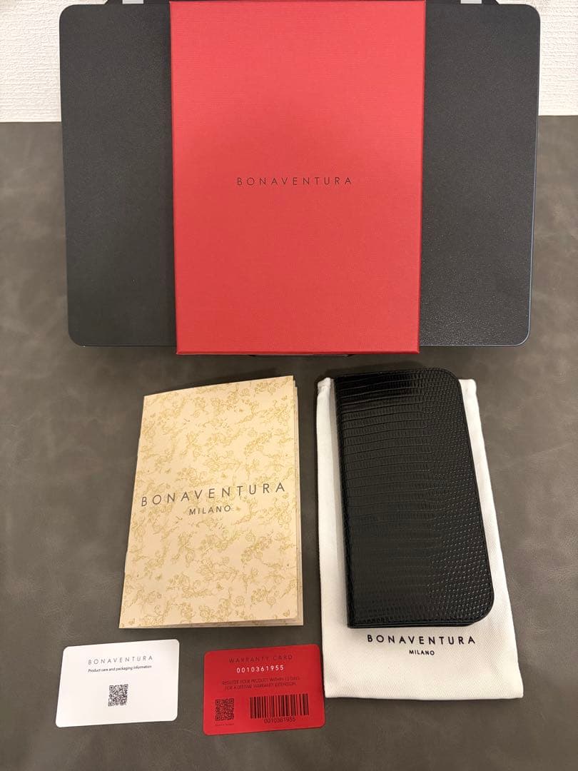 定価2.2万 完売品ボナベンチュラ iPhone17 手帳ケース付属品完備 美品