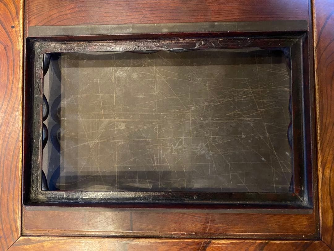 アンティーク装飾アイアン製　ガラス台 ヴィンテージ　レア 鉢受け　観葉植物