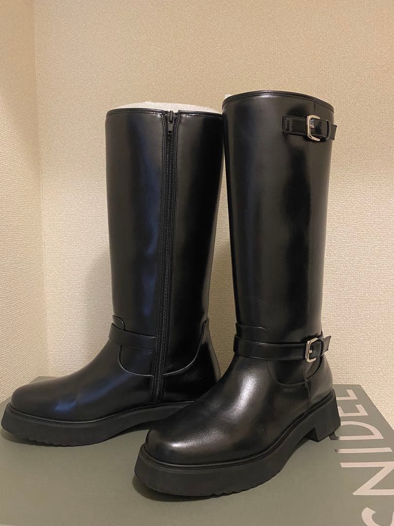 SNIDEL バリエライダースブーツ ブラック L