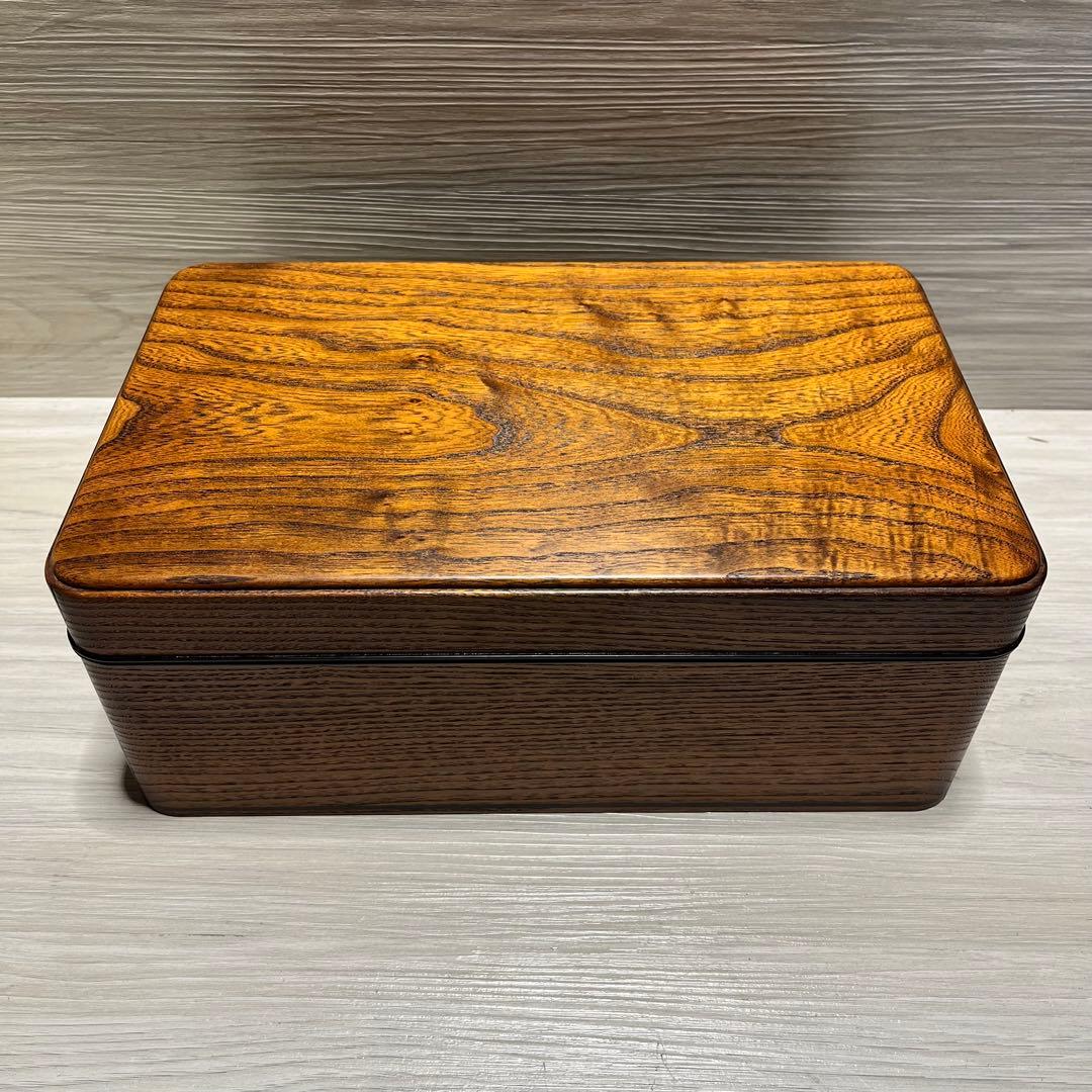 拭漆文箱　桐箱つき