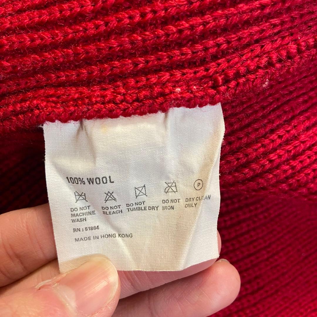 90s patagonia シャモニーガイドセーター レッド XL ウールニット