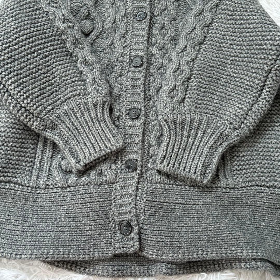 新品未使用UNMINOUアンミヌポップコーンニットコート フリーサイズ グレー