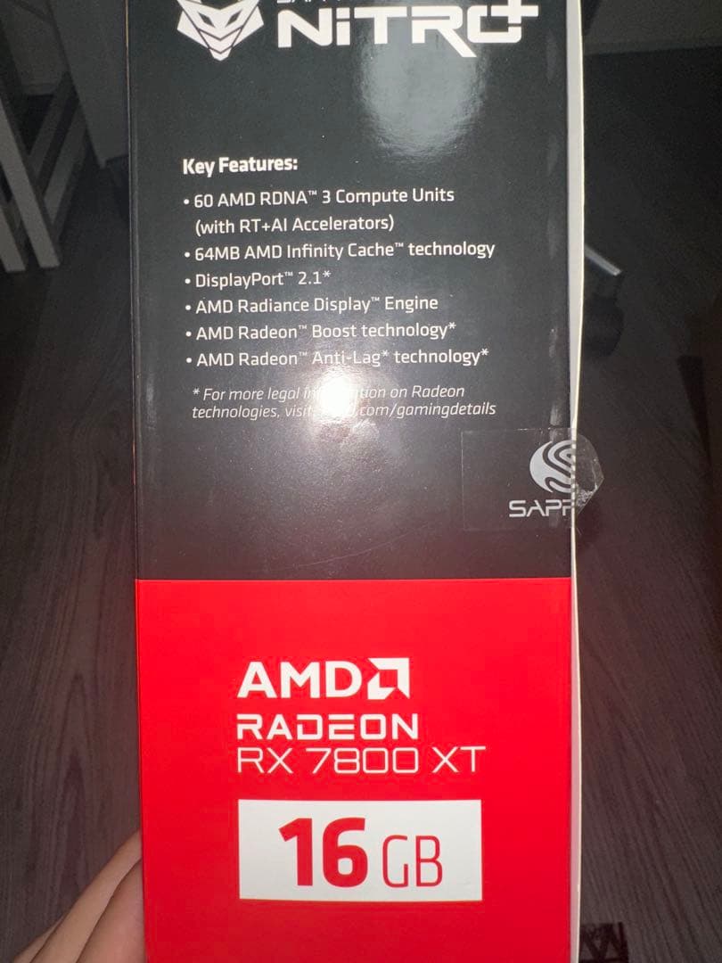 グラフィックボード・グラボ・ビデオカード Sapphire Nitro+ Radeon RX 7800 XT 16GB