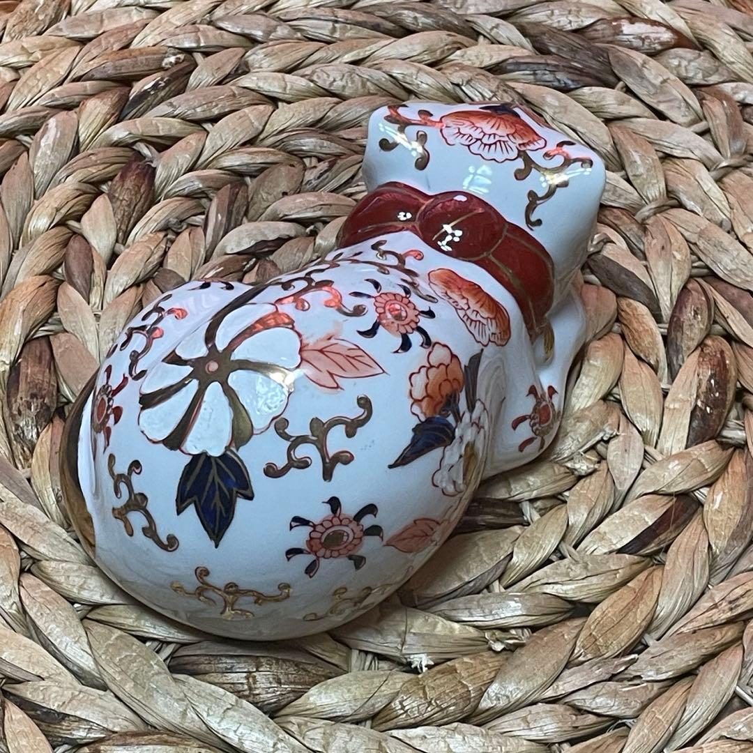 アンティーク　伊万里焼　眠り猫