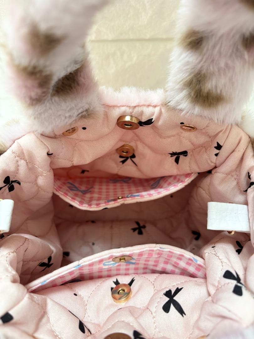 ね*】様 コヤンイサムチョン　ファーバッグ　ルミちゃん　ヒョウ柄ピンク　うさちゃ