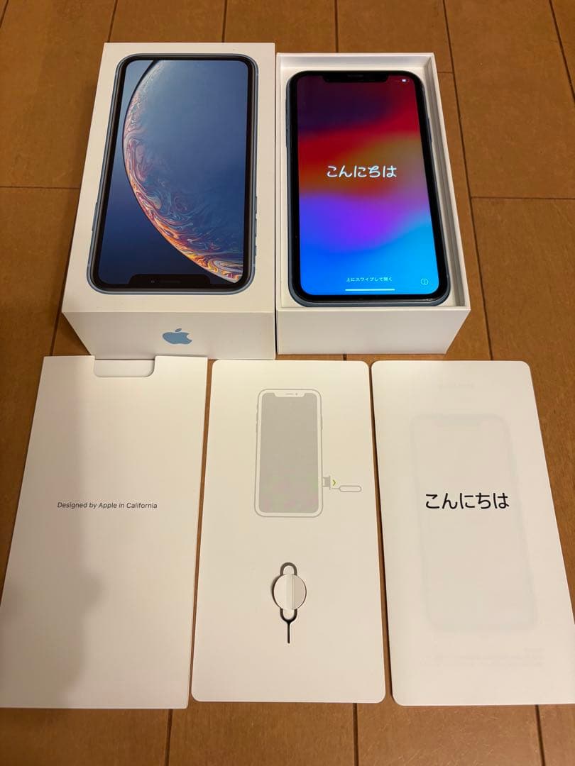 美品⭐︎iPhone XR 128GB SIMブルー　iFaceカバー付き！