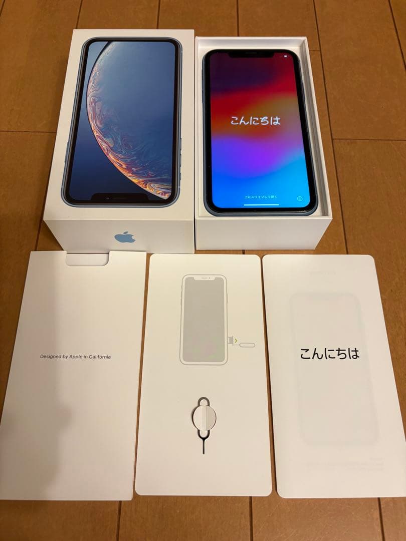 美品⭐︎iPhone XR 128GB SIMブルー　iFaceカバー付き！