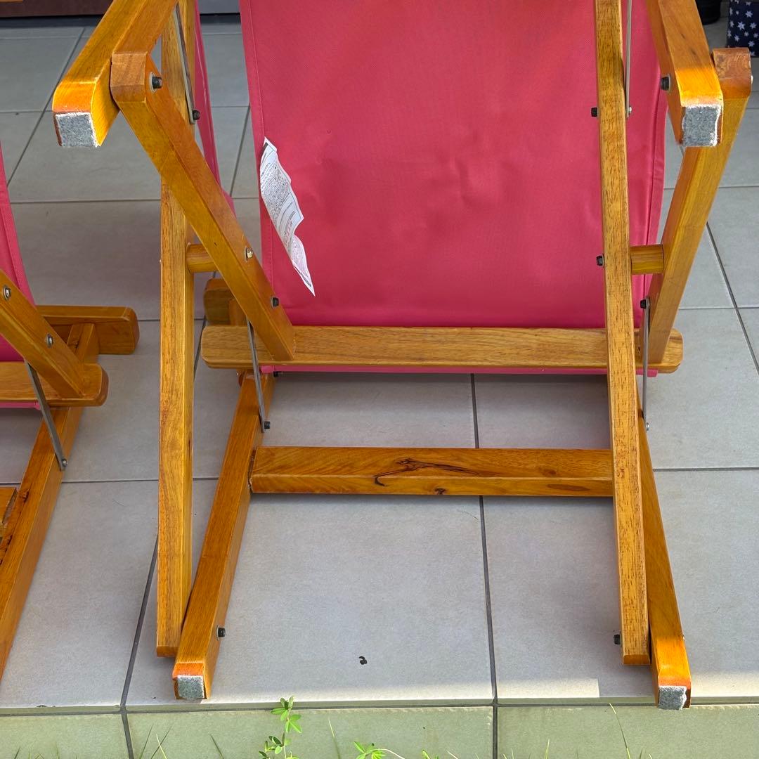 テーブル・チェア・ハンモック Coleman WOOD CHAIR CLASSIC STRAWBERRY