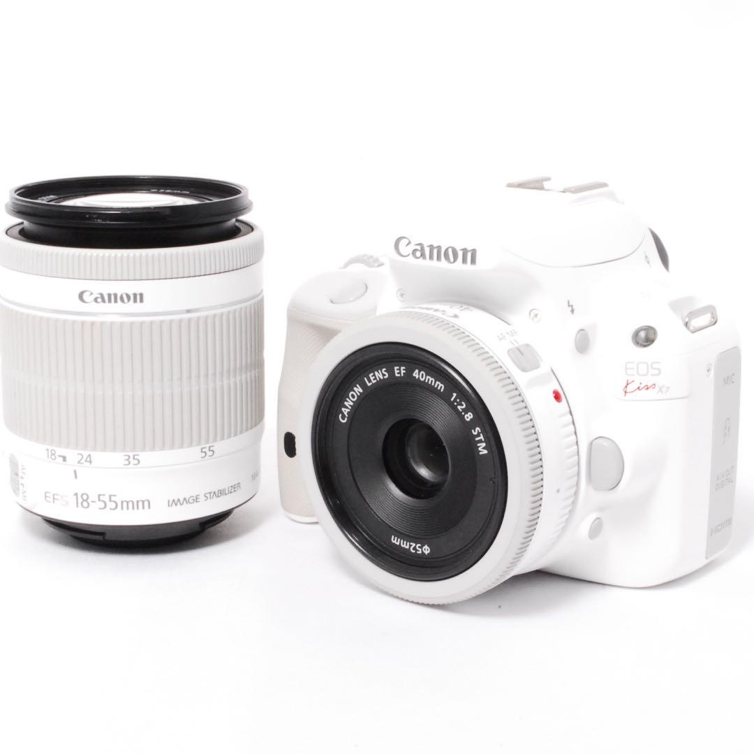 すぐ使える◆Canon Kiss X7◆一眼レフカメラ◆人気カラー◆W高級レンズ