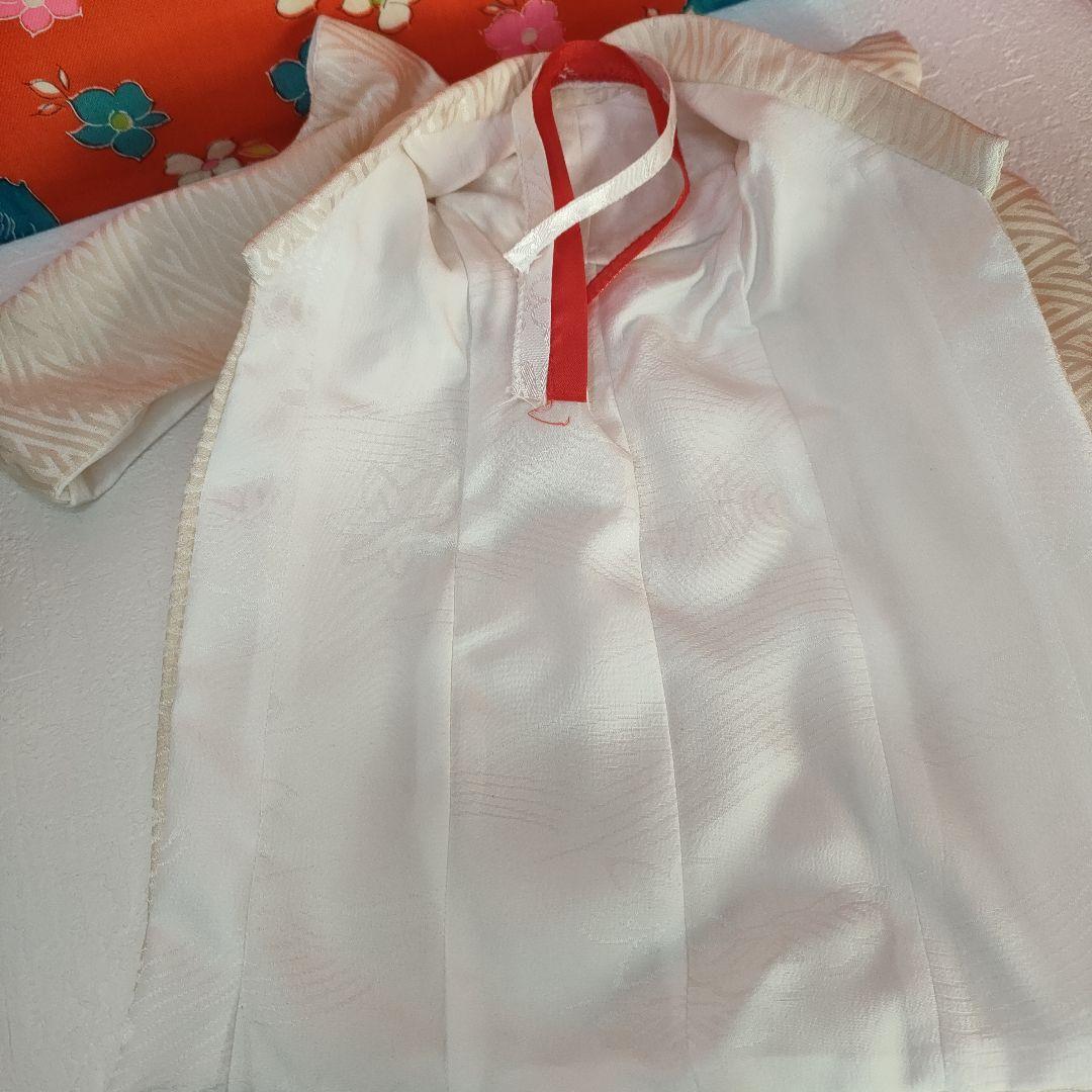 タミーちゃんサイズ　ハンドメイド　花嫁衣装セット　色打掛　オレンジ鶴