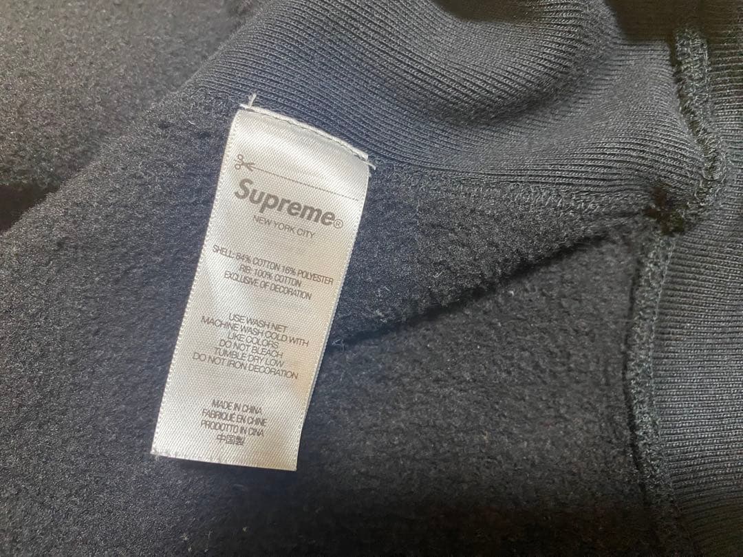 supreme 25ss washed boxlogo crewneck（黒）