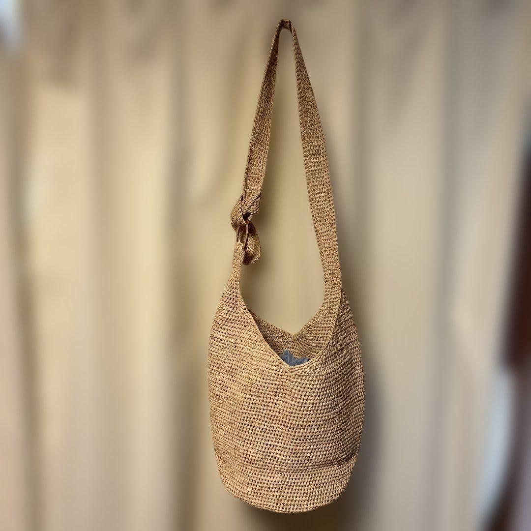 ヘレンカミンスキー　ラフィア　ワンショルダーかごバッグ