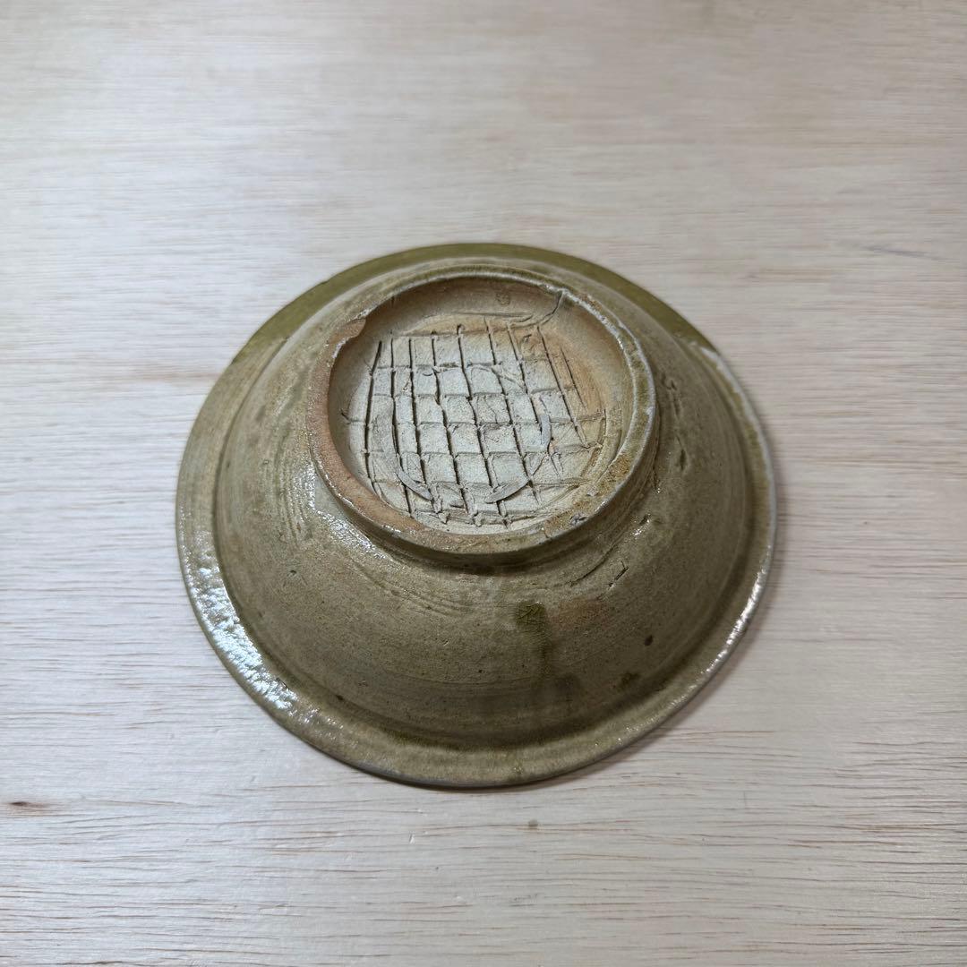 古瀬戸 高台おろし皿 卸皿 中皿 鎌倉時代 灰釉 山茶碗 陶片 古美術 骨董