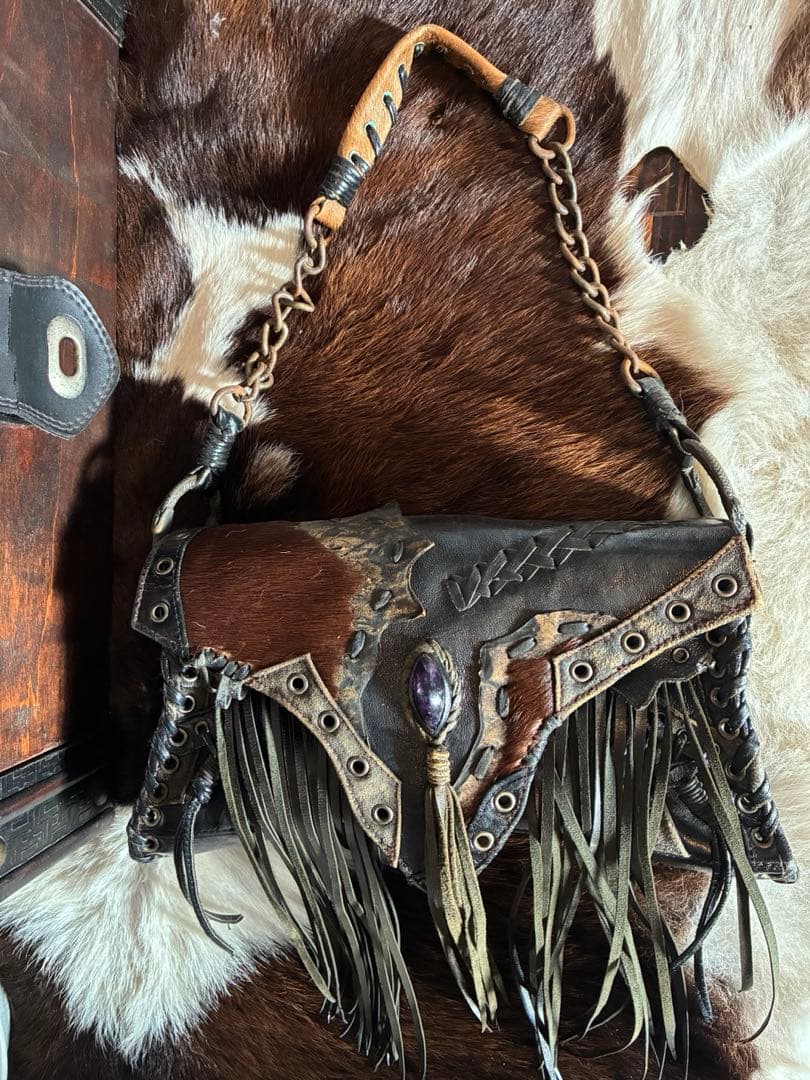 値下げ　美品　希少品　KMRii レザーショルダー バッグ