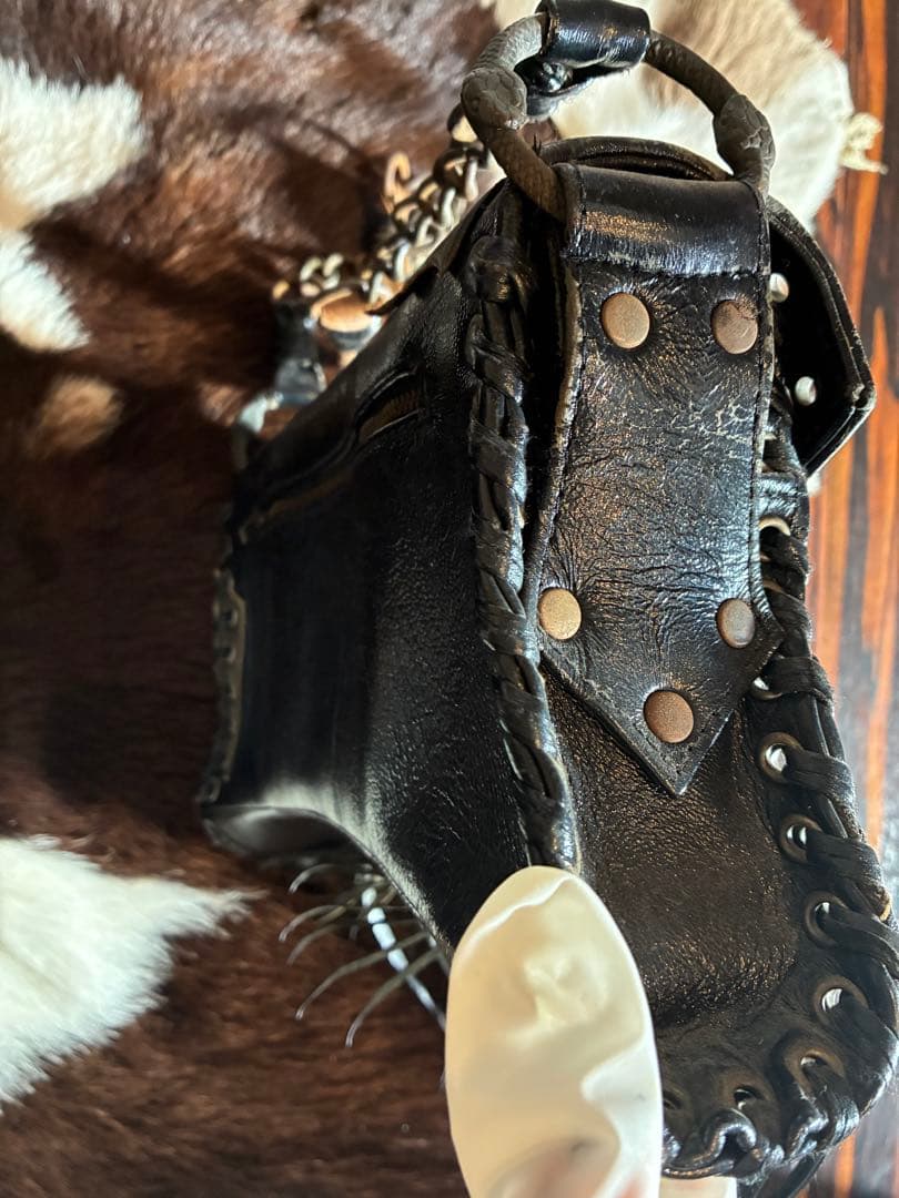 値下げ　美品　希少品　KMRii レザーショルダー バッグ