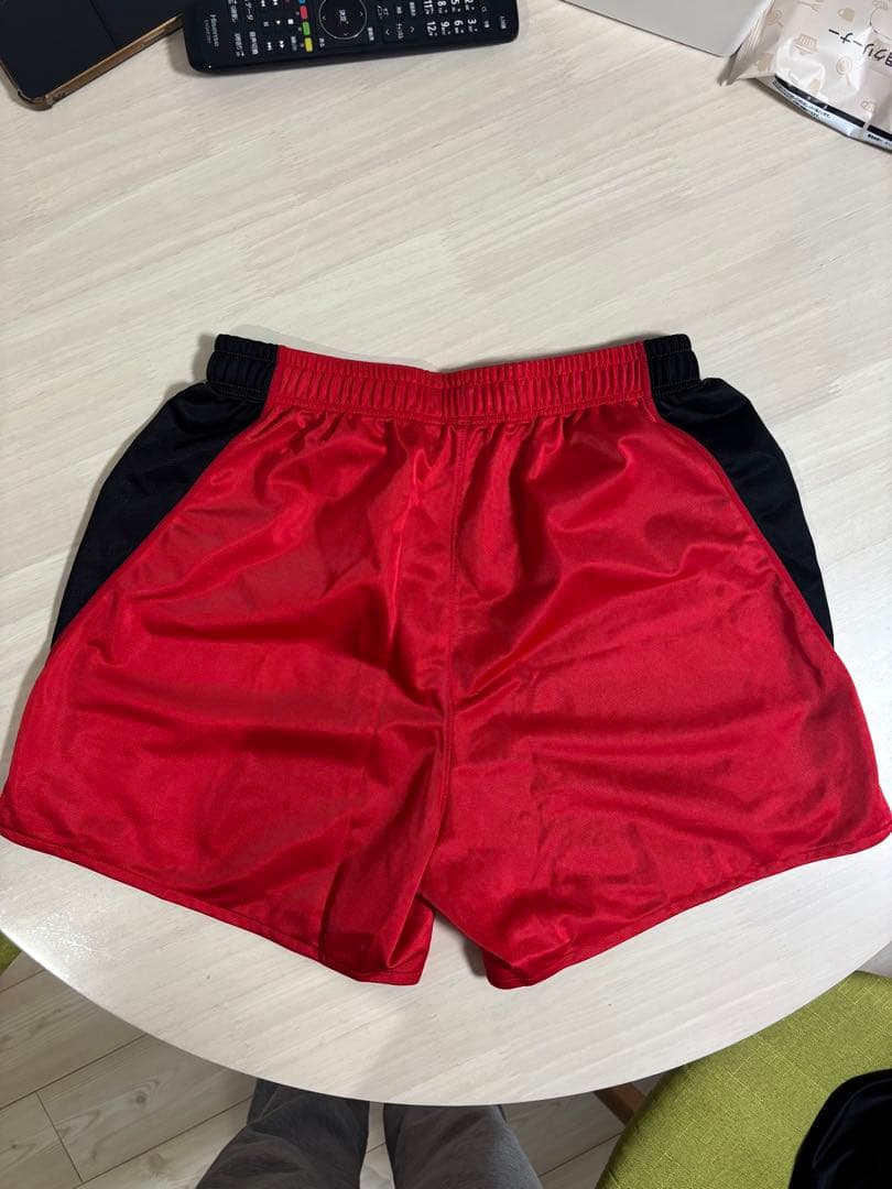 【限定品】アシックス バレーボールパンツ XL 赤黒 32