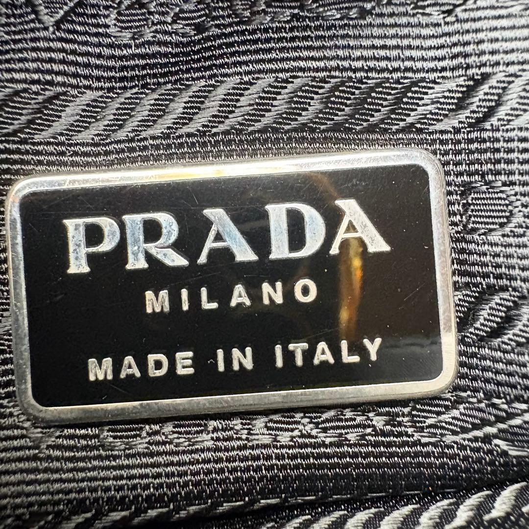 051 美品 PRADA ハンドバッグ トートバッグ 肩掛け 黒 lv3