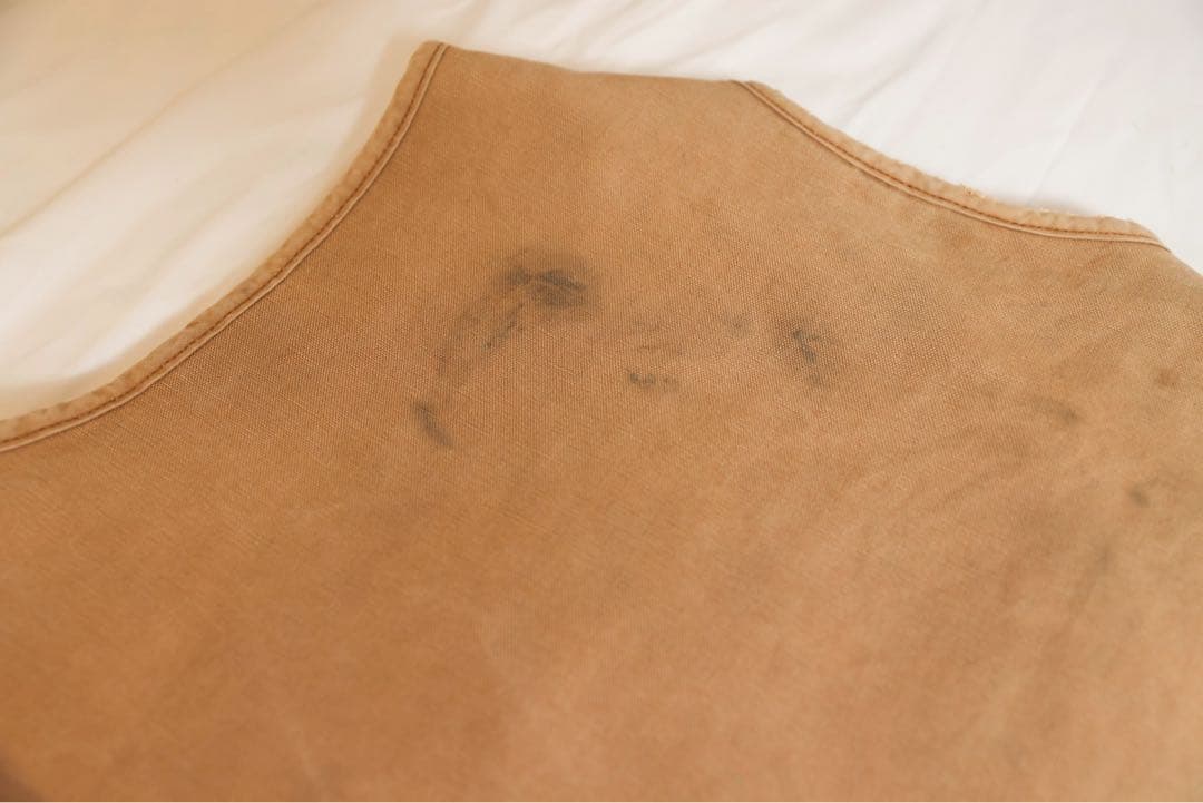 80s USA製 カーハート ダックベスト フェード ビンテージ 裏ボア LT