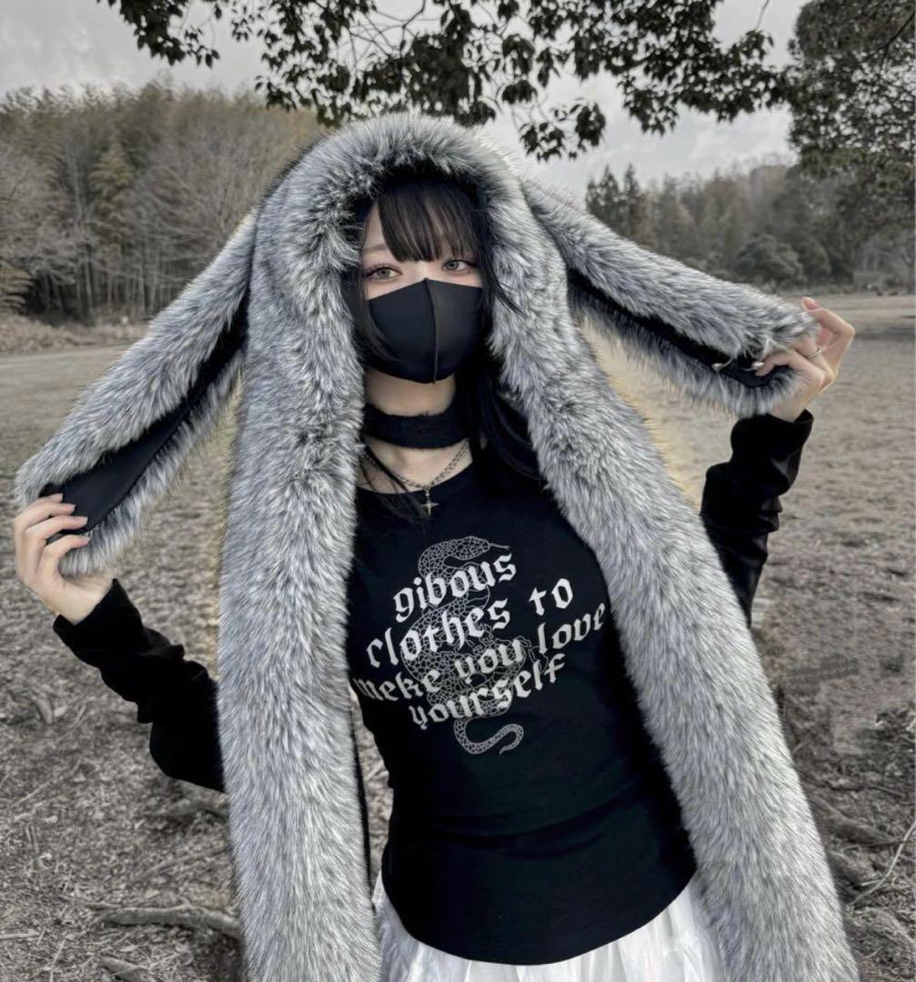 gibous×dependoll うさ耳ファーマフラー