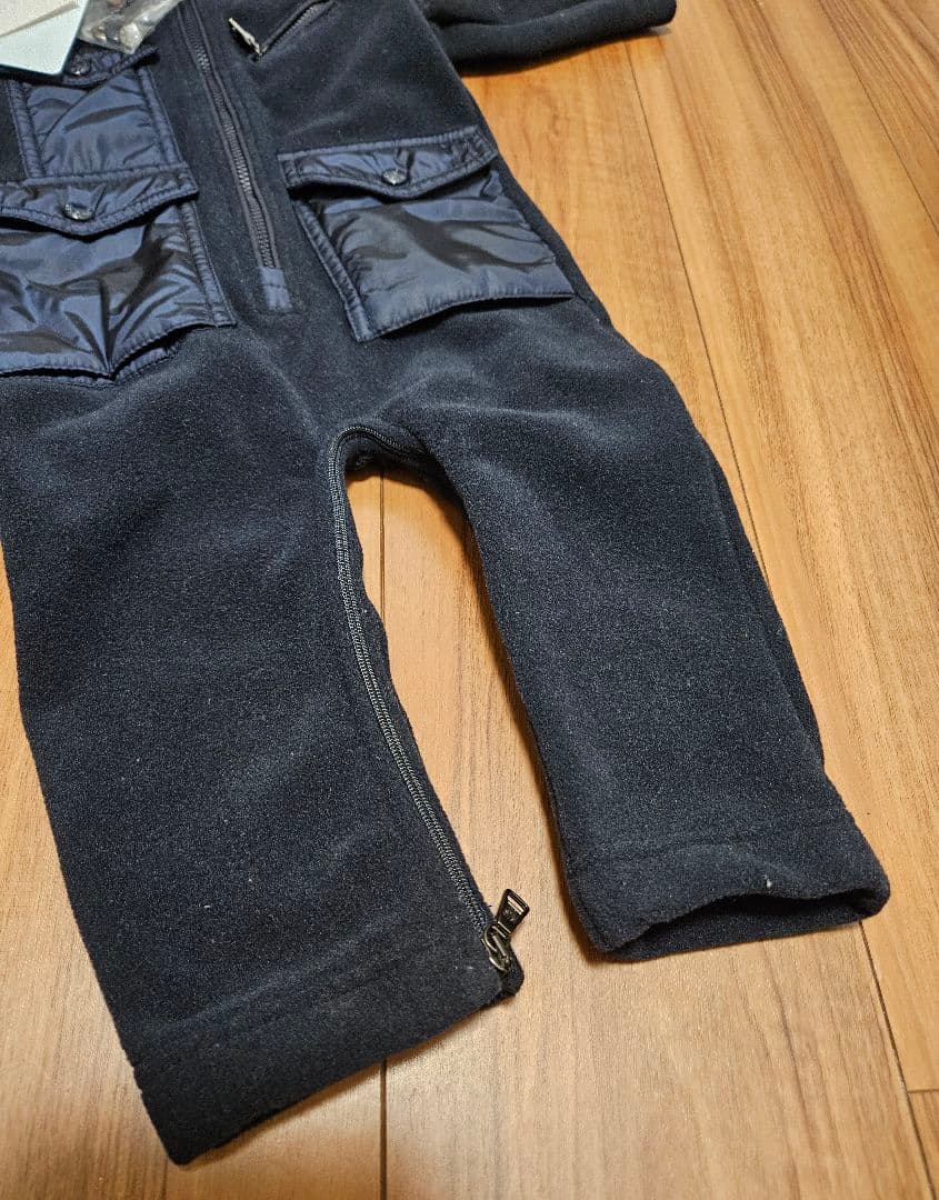 MONCLER フード付きロンパース 黒