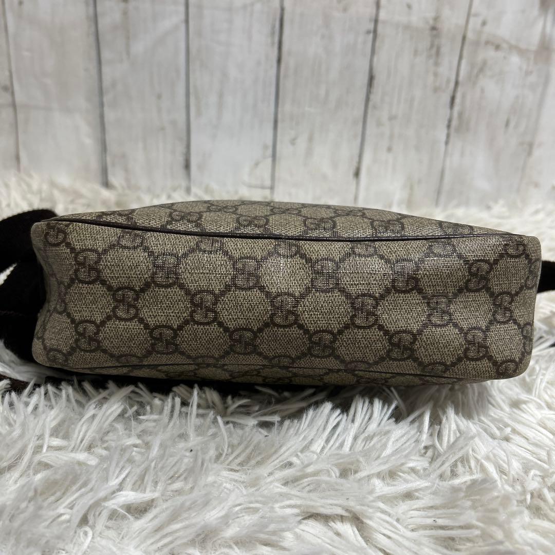 訳あり　GUCCI GGスプリーム　レザー　ショルダーバッグ　ロゴ