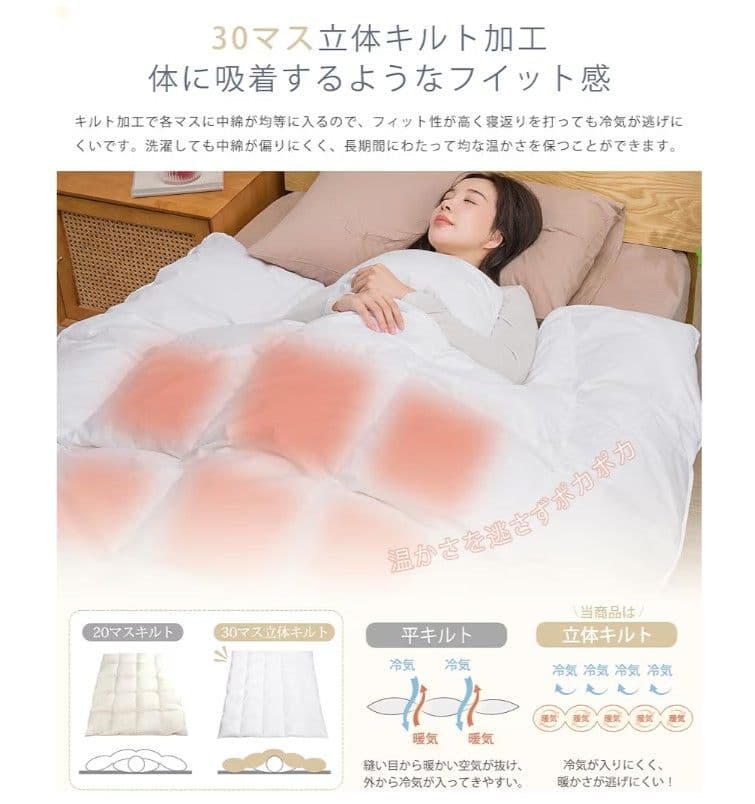 【新品2枚セット】掛け布団 ふわふわ人工羽毛布団 超軽量 暖かい 洗える 抗菌