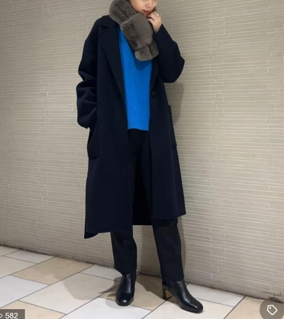 22aw Beauty & Youth テーラード リバーコート M