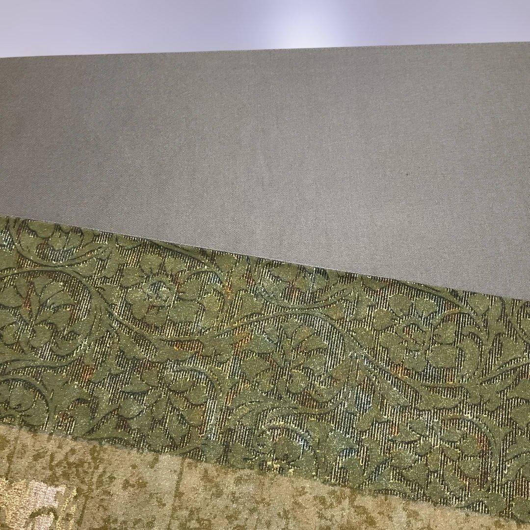 (如月展) No.2724 未使用シリーズ正絹大島紬(都喜ヱ門)袋帯　証紙　美品