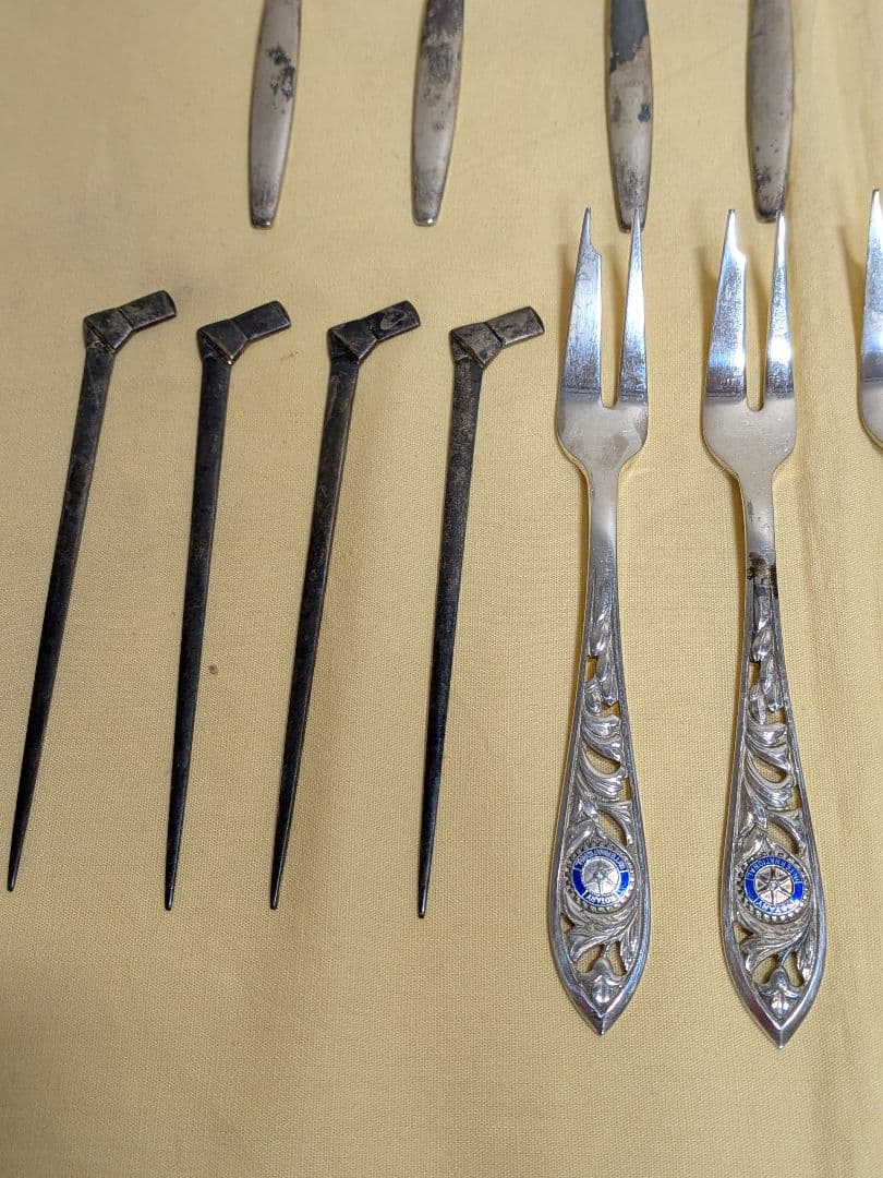 銀製　SILVER スプーン　フォーク　楊枝　381g