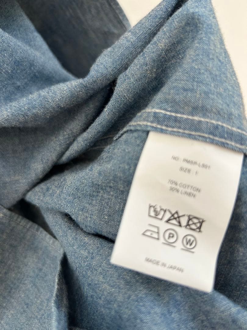 フィグベル 別注　CHAMBRAY LONG DRESS SHIRT